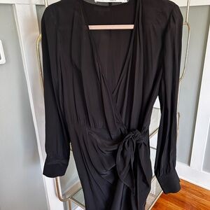 Elegant Black Wrap Dress